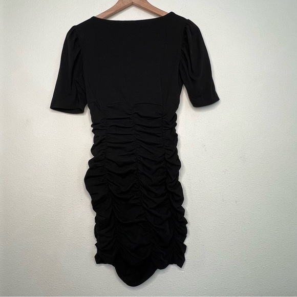 Monrow Shirred Mini Dress, Black, size L NWT - Picture 7 of 7